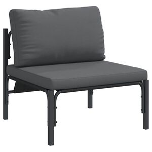 vidaXL M&oacute;veis para Exterior com almofada Antracite 80 x 80 x 71 cm A&ccedil;o