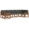 vidaXL Conjunto de Sof&aacute;s para Exterior 7 unid. Natural e Antracite