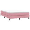 vidaXL Cama sem molas/colchão 160x210 cm veludo rosa