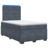 vidaXL Cama box spring com colch&atilde;o Cinzento-Escuro 120 x 200 cm Veludo