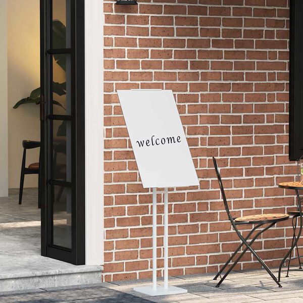 vidaXL Displays de Feira 2 pcs Branco 26,5 x 26,5 x 150 cm A&ccedil;o