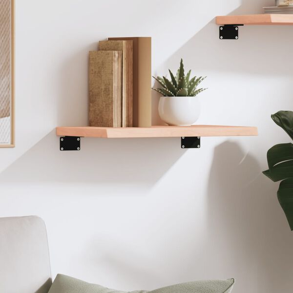 vidaXL Prateleira de parede 40x30x2 cm carvalho maci&ccedil;o n&atilde;o tratado