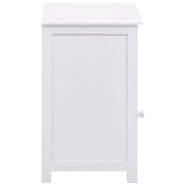 vidaXL Mesa de cabeceira 40x30x50 cm madeira de paulownia branco