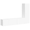 vidaXL 3 pcs conjunto de m&oacute;veis de TV derivados de madeira branco