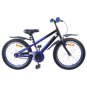vidaXL Bicicleta Infantil 20 Polegadas para 6-11 Anos Azul Preto