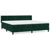 vidaXL Cama com molas/colch&atilde;o 200x200 cm veludo verde-escuro