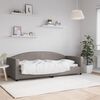 vidaXL Sofá-cama 80x200 cm tecido cinzento-acastanhado