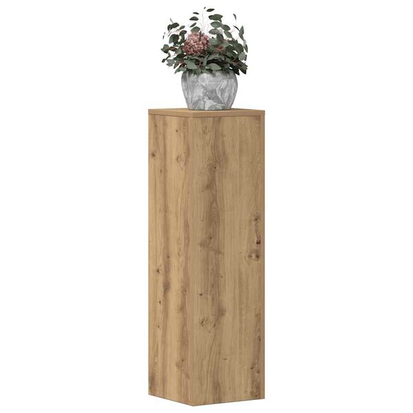 vidaXL Suportes p/ plantas 2 pcs 25x25x80 cm derivados de madeira