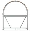 vidaXL Suporte de lenha 120x45x140 cm a&ccedil;o galvanizado aspeto de madeira