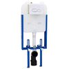 vidaXL Moldura do Cistern com armazenamento Branco 50 x 8 x 131 cm A&ccedil;o