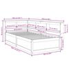vidaXL Cama com estante sem colch&atilde;o 90x200 cm pinho maci&ccedil;o