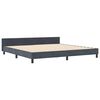 vidaXL Cama Box com cabeceira Cinzento escuro 200 x 200 cm Veludo