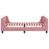 vidaXL Estrutura de Cama Infantil com Cabeceira Rosa 90 x 190 cm