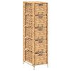 vidaXL Unidade de arruma&ccedil;&atilde;o c/ 5 cestos 25,5x37x100 cm jacinto de &aacute;gua