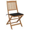 vidaXL Cadeiras de jardim dobr&aacute;veis c/ almofad&otilde;es 4 pcs ac&aacute;cia maci&ccedil;a
