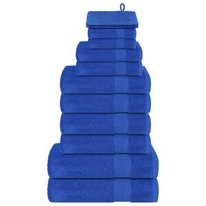 vidaXL 12pcs Conjunto de toalhas FROGN 360 g/m&sup2; azul