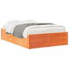 vidaXL Cama sem colch&atilde;o 120x190 cm madeira pinho maci&ccedil;a castanho-mel