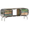 vidaXL M&oacute;vel de TV 110x30x42 cm madeira recuperada maci&ccedil;a multicor