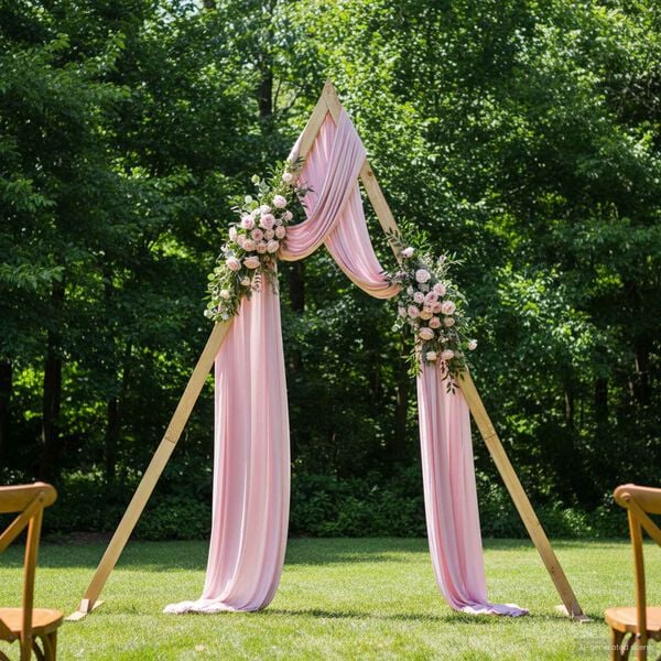 vidaXL Arco de Casamento Marrom Claro 202 x 95 x 254 cm