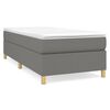 vidaXL Cama com molas/colch&atilde;o 80x200 cm tecido cinzento-escuro