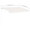 vidaXL Toldo retr&aacute;til manual independente 300x250 cm cor creme
