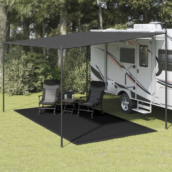 vidaXL Tapete de campismo para tenda 250x350 cm preto