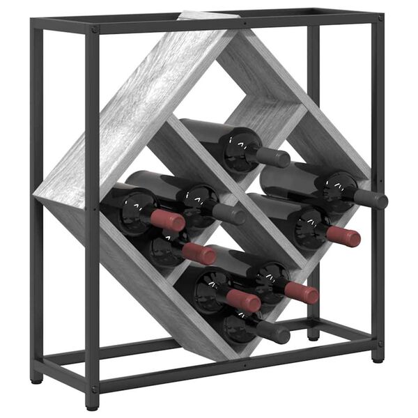 vidaXL Escorredor de Vinho Cinza Sonoma 51 x 18 x 52,5 cm