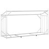 vidaXL Rack de lenha tampa de chuva 200,5x60,5x110,5cm a&ccedil;o galvanizado