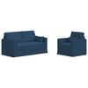 vidaXL Conjunto de Sof&aacute;s 2 unid. Azul tecido