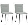 vidaXL Cadeiras de jantar 2 pcs veludo cinzento-claro
