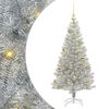 vidaXL &Aacute;rvore de Natal com 150 LEDs com suporte Prateado 120 cm PET