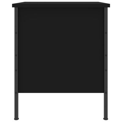 vidaXL Mesa de cabeceira 40x42x50 cm derivados de madeira preto