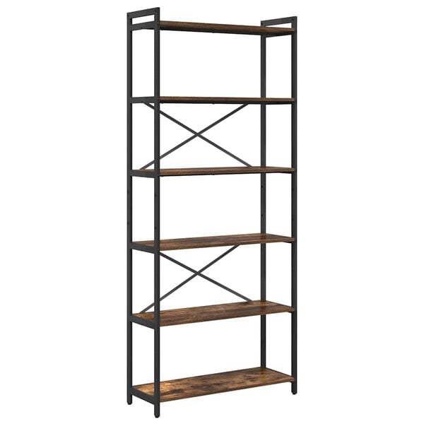 vidaXL Estante Carvalho Defumado 40 x 30 x 85 cm Madeira processada