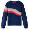 Camisola de malha para crian&ccedil;a azul-marinho 140