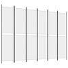 vidaXL Divis&oacute;ria/biombo com 6 pain&eacute;is 300x220 cm tecido branco