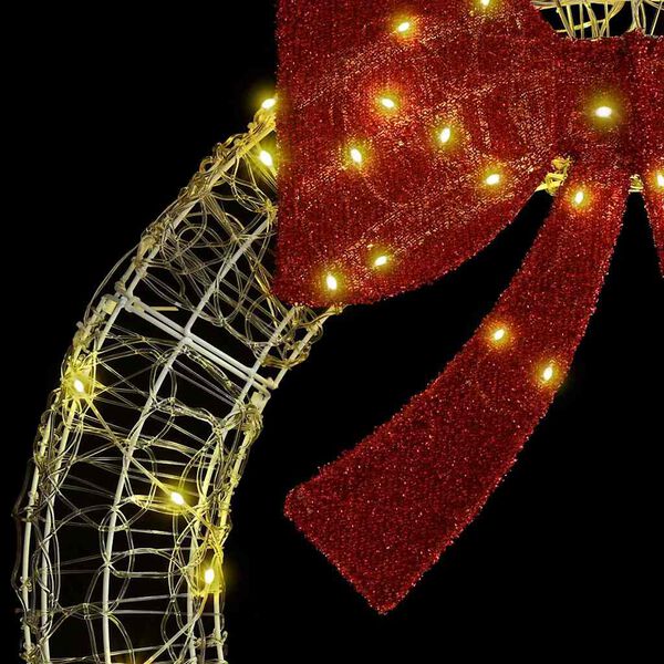 vidaXL Guirlanda com 60 LEDs Branco quente 76 x 8.5 x 76 cm Acr&iacute;lo