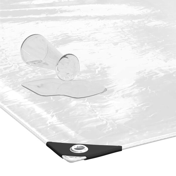 vidaXL Encerado transparente com ilh&oacute;s 2x8 m PVC