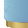 vidaXL Banqueta com arruma&ccedil;&atilde;o redonda veludo 31 x 37 cm azul-claro