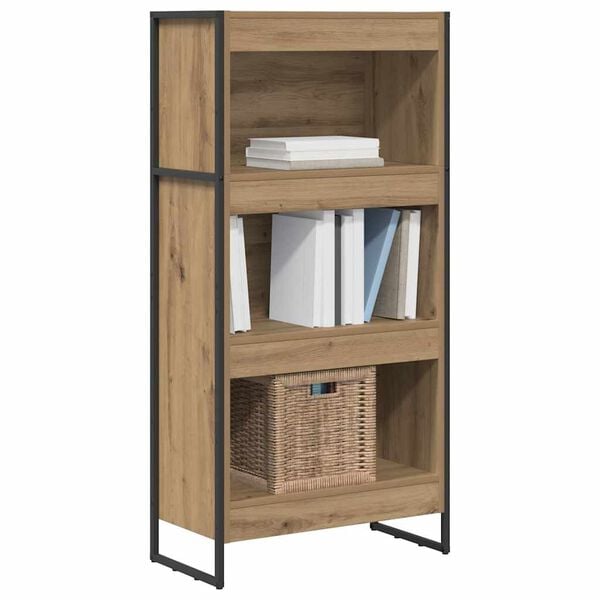 vidaXL Gabinete de Livros Carvalho Artesanal 80 x 30 x 155 cm