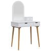 vidaXL Conjunto de Mesa de Vestir FAUSKE 3 unid. Branco