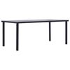 vidaXL Mesa de jantar 200x100x75 cm MDF preto e cinzento cimento