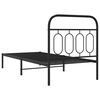 vidaXL Estrutura de cama com cabeceira 80x200 cm metal preto
