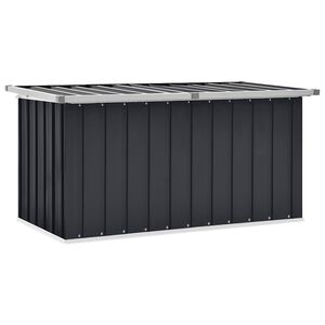 vidaXL Caixa de arruma&ccedil;&atilde;o para jardim 129x67x65 cm antracite