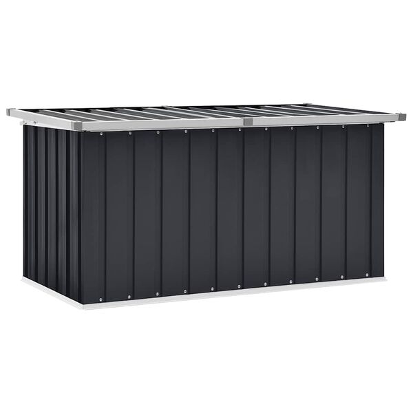 vidaXL Caixa de arruma&ccedil;&atilde;o para jardim 129x67x65 cm antracite