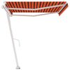 vidaXL Toldo autom&aacute;tico independente 450x350 cm laranja e castanho