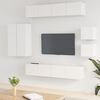vidaXL Conjunto m&oacute;veis de TV 8 pcs madeira processada branco