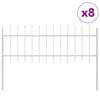 vidaXL Cerca para Jardim 8 pcs Branco 13,6 x 0,6 m