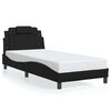 vidaXL Estrutura de cama Viana sem colch&atilde;o 90x190 cm couro artificial preto