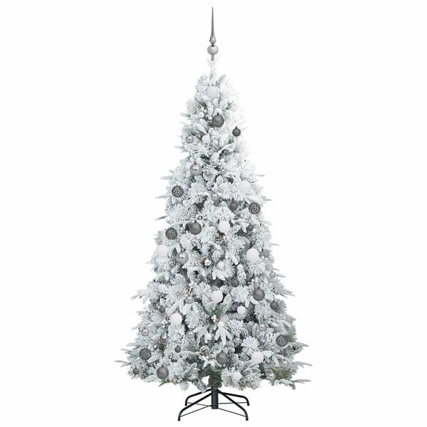 vidaXL &Aacute;rvore de Natal Articulada Artificial Branco 210 cm PE e PVC