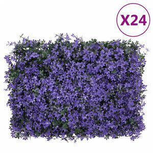 &nbsp;vidaXL Veda&ccedil;&atilde;o de folhas artificiais&nbsp;24 pcs 40x60 cm roxo